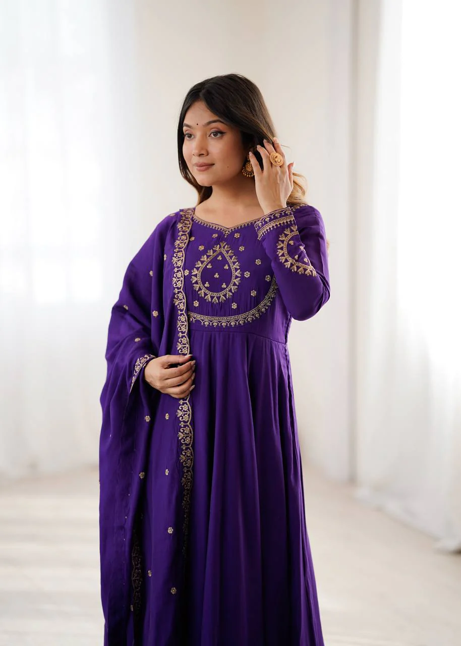 Majestic Purple Elegance Ensemble - Image 4